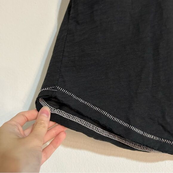 Lisa Todd Double Down Embroidered Hearts Cotton Slub Short Sleeve T-Shirt - Picture 2 of 8